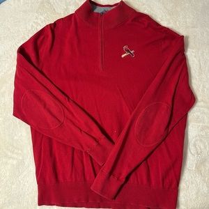 St Louis Cardinals 1/4 zip sweater
